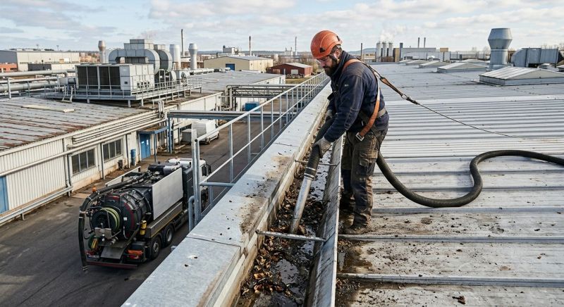 Industrial Gutter Cleaning in Roseville, CA